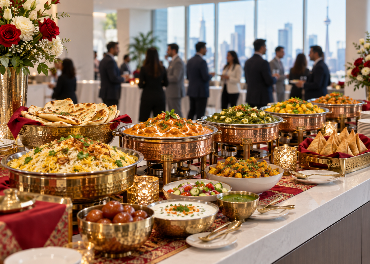 Indian vegetarian catering for a corporate gathering